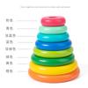 Wooden Children'S Early Education Educational Eight-Story Hannota Rainbow Tower Building Block Storage Stacking Music Matching Toys