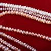 1String, Natural Freshwater Rondelle Pearl, 5-6mm White Loose Spacer Beads for Jewelry Making DIY Holiday Gift, Women's Crafts, 36cm