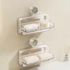 Wall Mounted Soap Dish Waterproof Toilet Drain Soap Box Light Luxury Soap Box  Bathroom Accessories