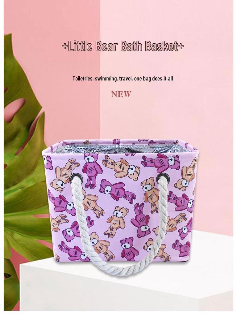 Portable Shower Caddy Toiletry Bag for Men & Women - Travel Bath Storage Basket