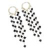 Practical Long Earrings Sparkling Crystals Fringe Design Slimming Comfortable Wear Alloy Texture for Various Event