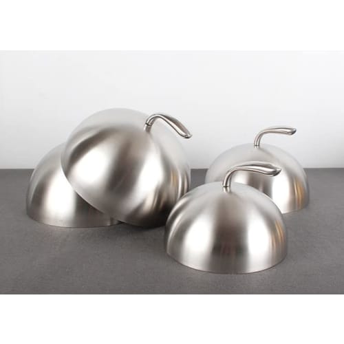 Desirable Stainless Steel Dome-Shaped Teppanyaki Dish Lid (20cm) for Steak and Okonomiyaki