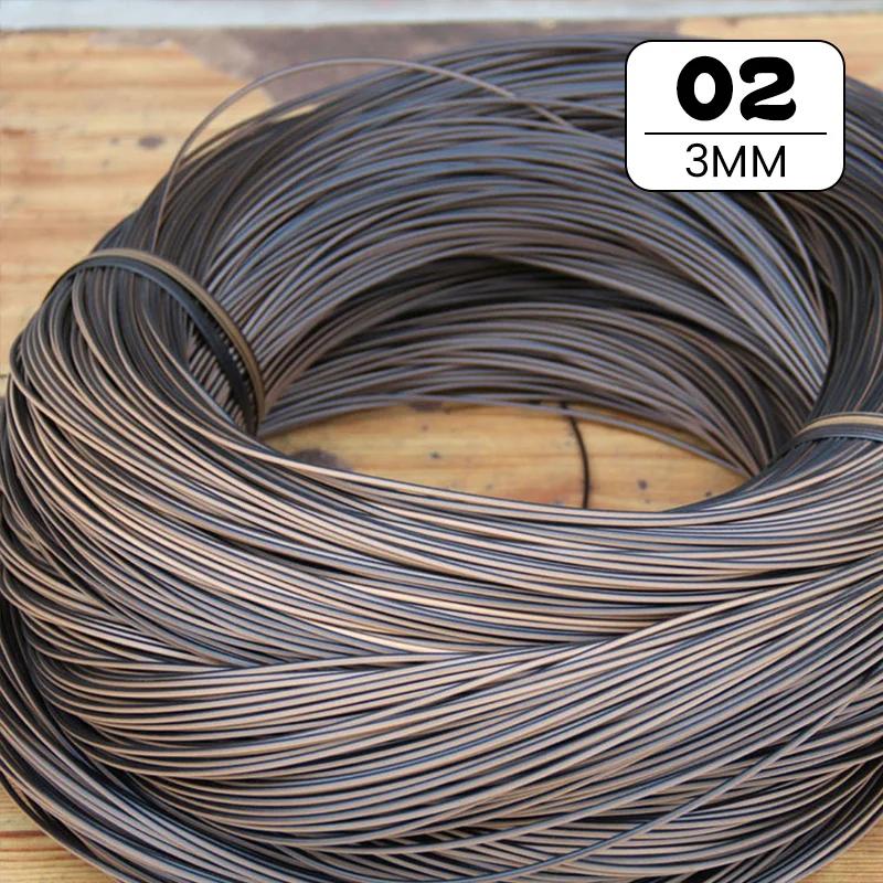 30 Colors 500G Round PE Rattan 2.5/3mm Plastic Synthetic Rattan Weaving Raw Material Furniture Repair Chair Storage Basket DIY