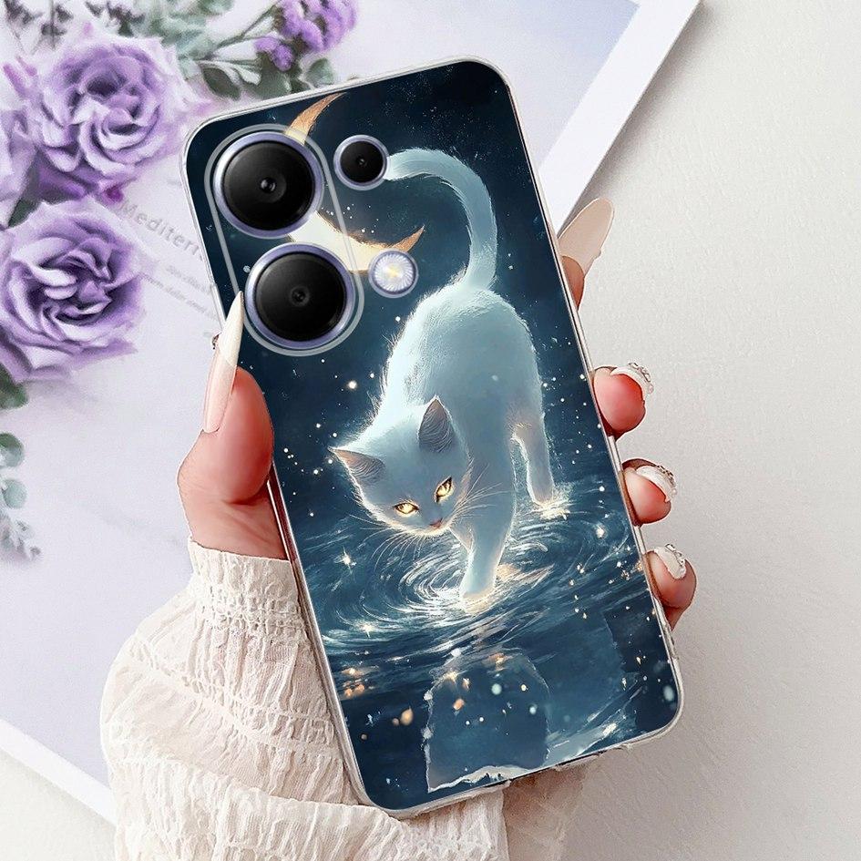 Pro pouzdro Xiaomi Redmi Note 13 Kryt Note 13 Pro Populární malovaný květinový měkký silikonový kryt na telefon Pro Redmi Note13 Pro 4G 5G Funda