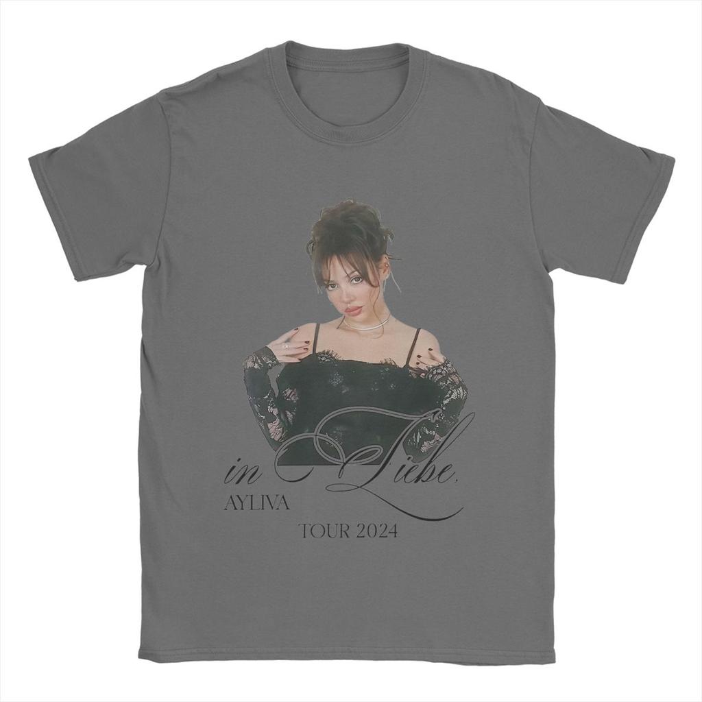 Men's Ayliva Liebe Tour 2024 T Shirt Cotton Tops Amazing Short Sleeve Round Collar Tees Unique T-Shirts