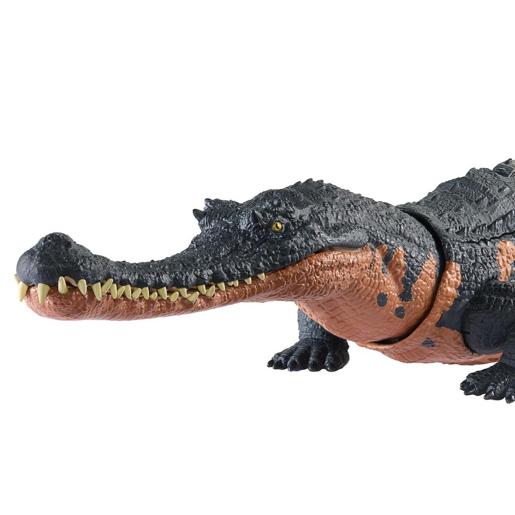 Mattel Jurassic World Roaring Gryposuchus Action Figure [Dinosaur Toy] [Total Length: Approx. 33cm] [Ages 4 and Up] HTK71