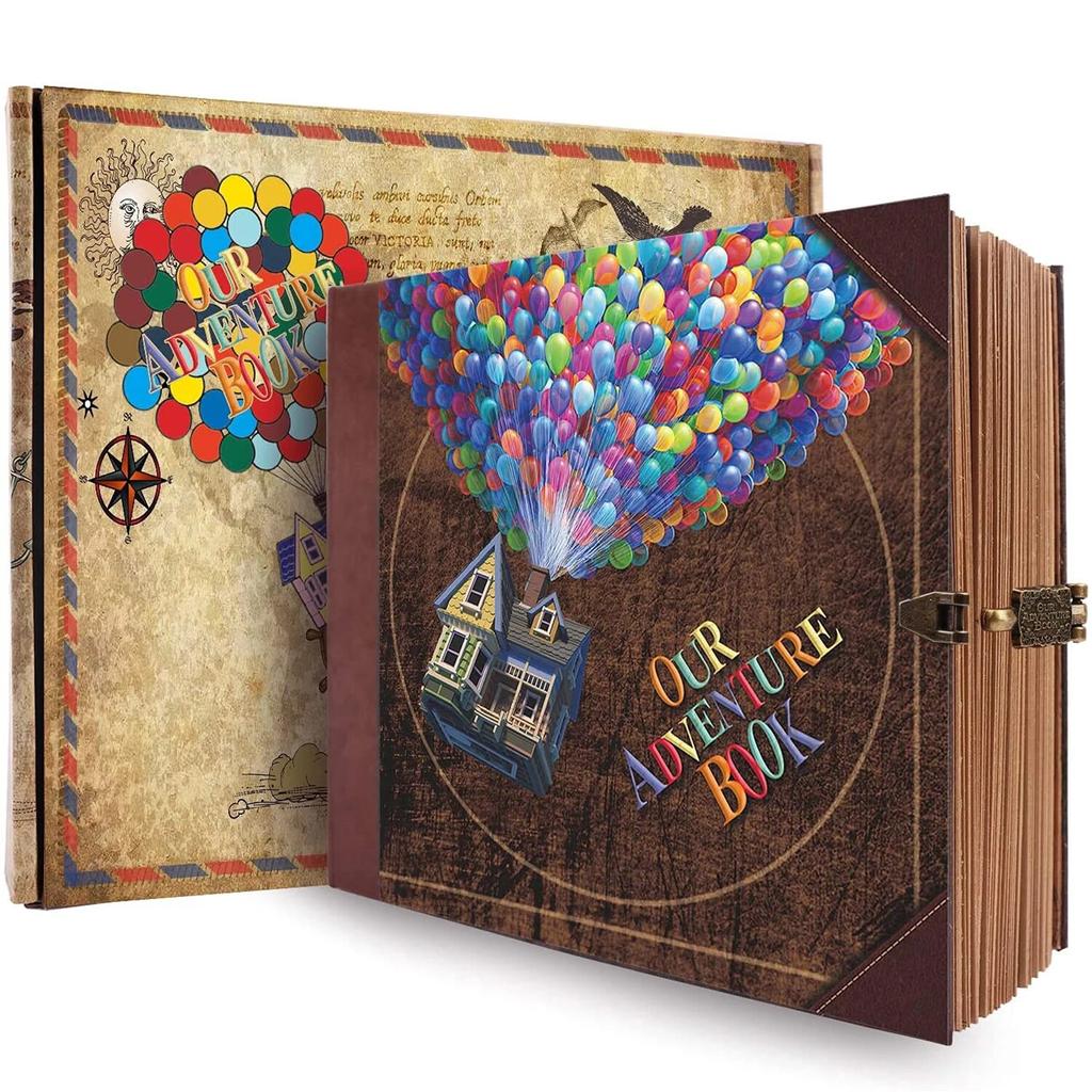 Our Adventure Book 146 Page Album Retro Style Travel Diary DIY Handmade Photo Album Scrapbook Retro Kraft Journal Children Gift