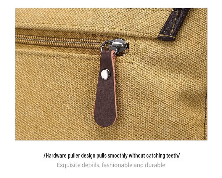 Retro Men's Large Canvas Crossbody Messenger Bag - Casual Commute & Campus Sling Bag