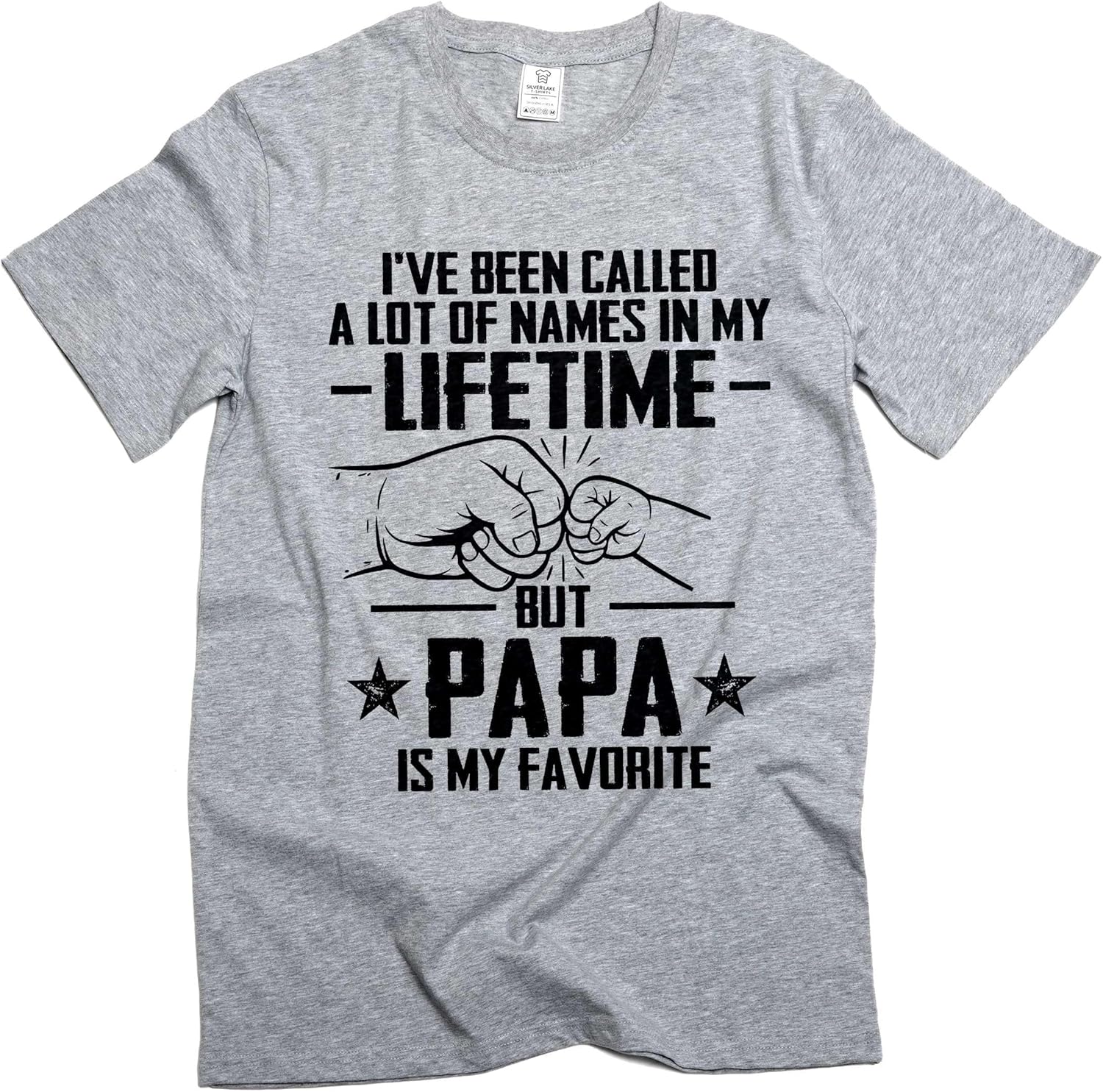 Men s papa T-Shirt Grandpa dad Father Grandkids Father s Day Christmas Tee S разноцветный