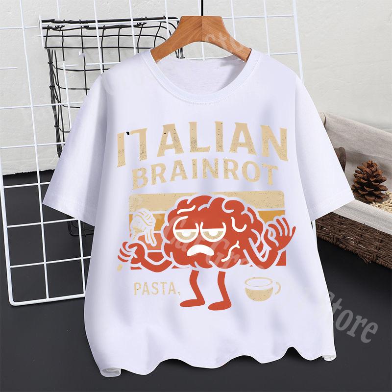 2025 Tralalero Tralala T-shirt Boys Summer Tungtung Sahur Brainrot Short Sleeve Children Anime Figures Tees Tops Kids Clothes Gift