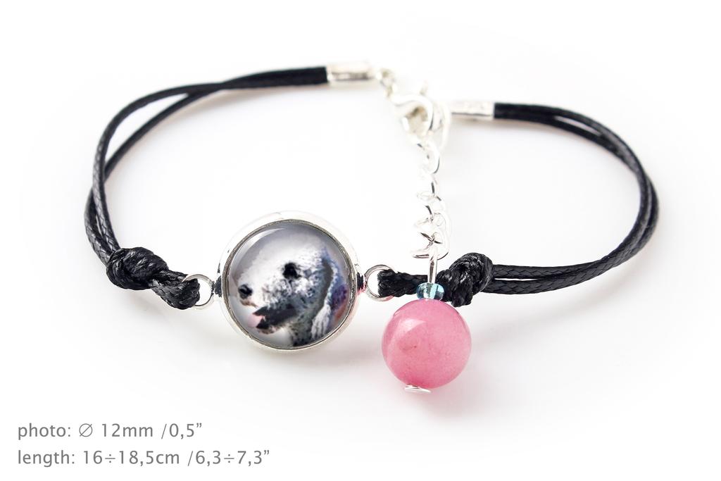 Terrier Bedlington, Terrier de Rothbury, Terrier Rodbery - pulsera con tu foto hecha a mano, joyería única de la marca Art-Dog