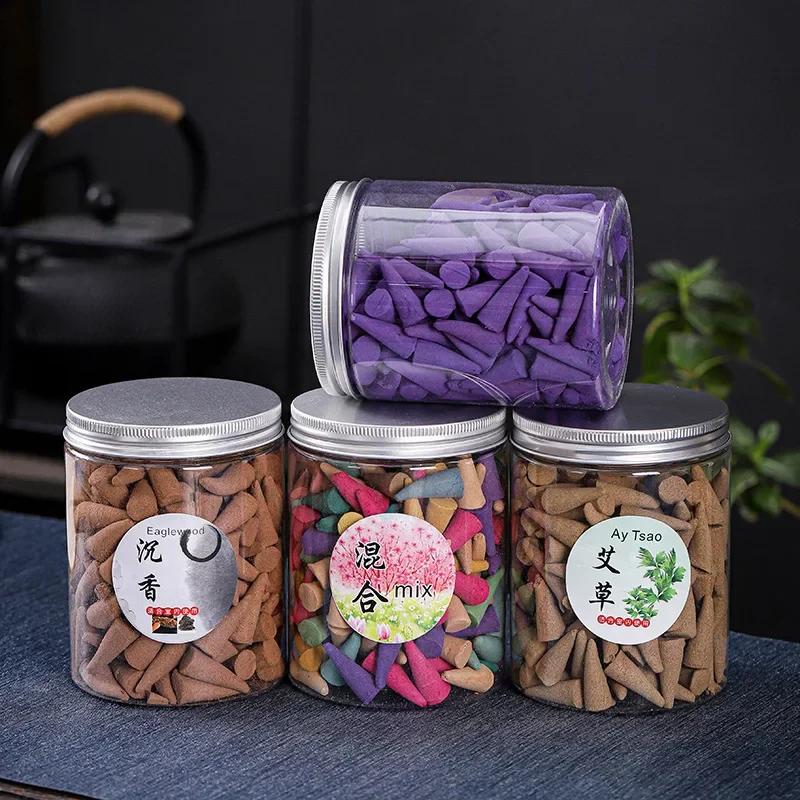 200pcs Natural Incense Grains Mixed Aromatherapy Waterfall Smoke Backflow Cones Incense Yoga Meditation Soothes Spirit Fragrance
