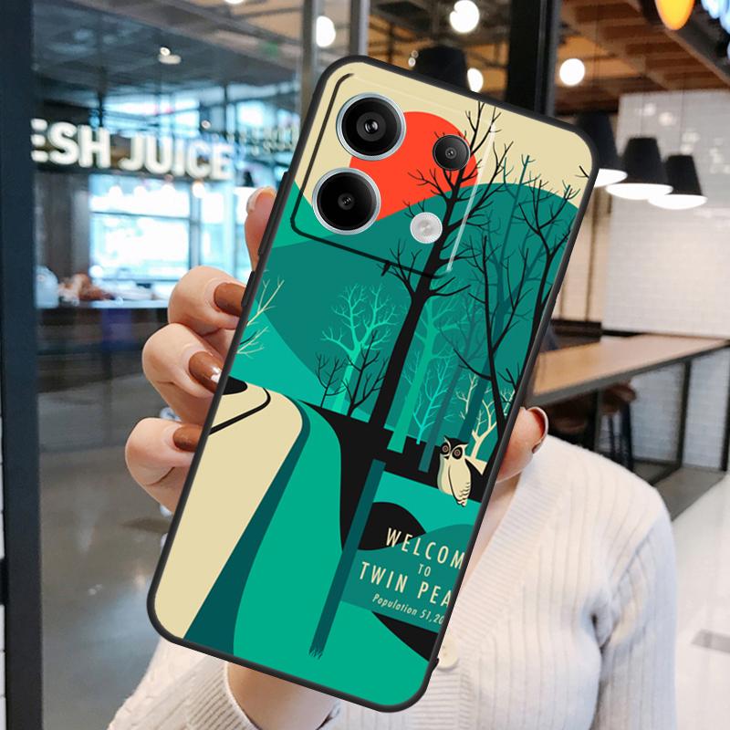 Welcome To Twin Peaks Case For Xiaomi Redmi Note 14 Pro 10 11 12 13 15 Pro Plus Redmi 15C 14C 10C 12C 13C 15 Cover