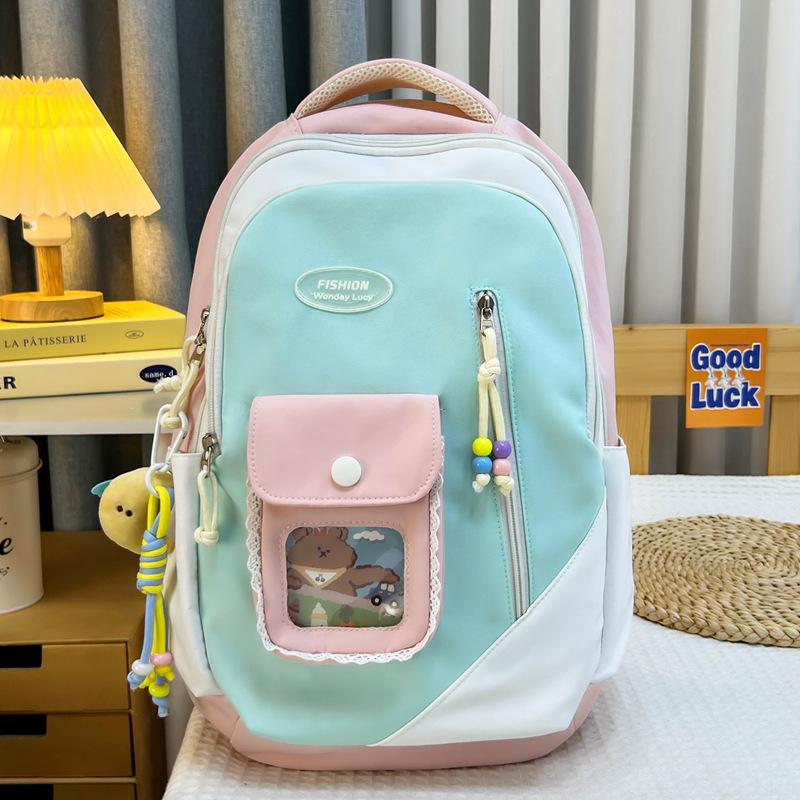 2025 New Model, Cute College for Junior High School Students, Japanese Large-capacity Simple Casual Backpack, College Student Schoolbag for Women