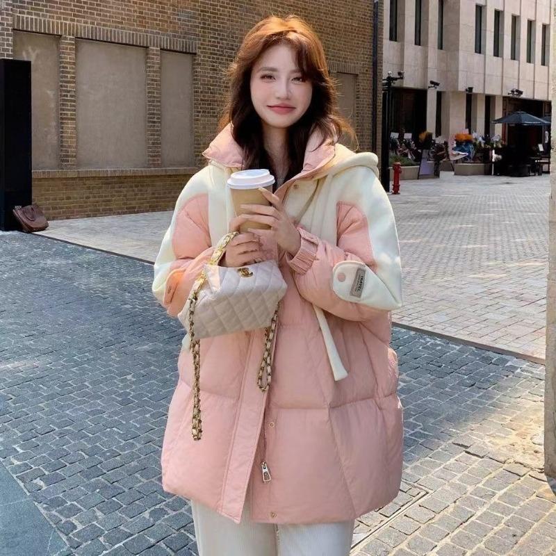 Fashion Winter Hooded Cotton Coat Women Korean Style Loose Thick Warm Long Jacket