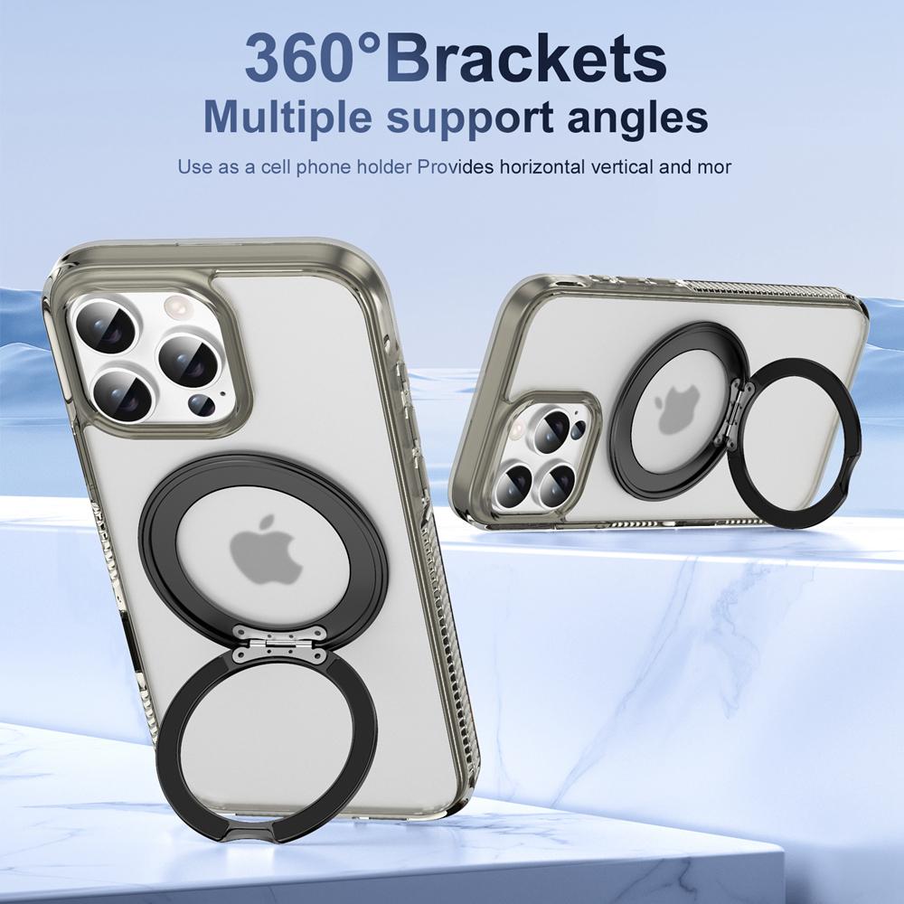 KEYSION Coque de protection pour iPhone 16 Pro Max 16 Plus avec bouton de contrôle tactile et anneau magnétique MagSafe 360, chargement sans fil, mat et transparent