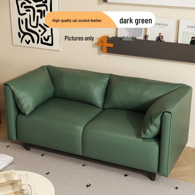 Modern Light Luxury Small Apartment Sofa - Cat Scratch Leather Fabric for Bedroom, Lounge, or Clothing Store