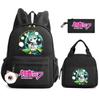 Zaino Stampato Cartoon Hatsune Miku Borsa Pranzo Astuccio per Bambini Studenti Borsa Scuola Ragazza Bambino Regalo Borsa da Viaggio Donna