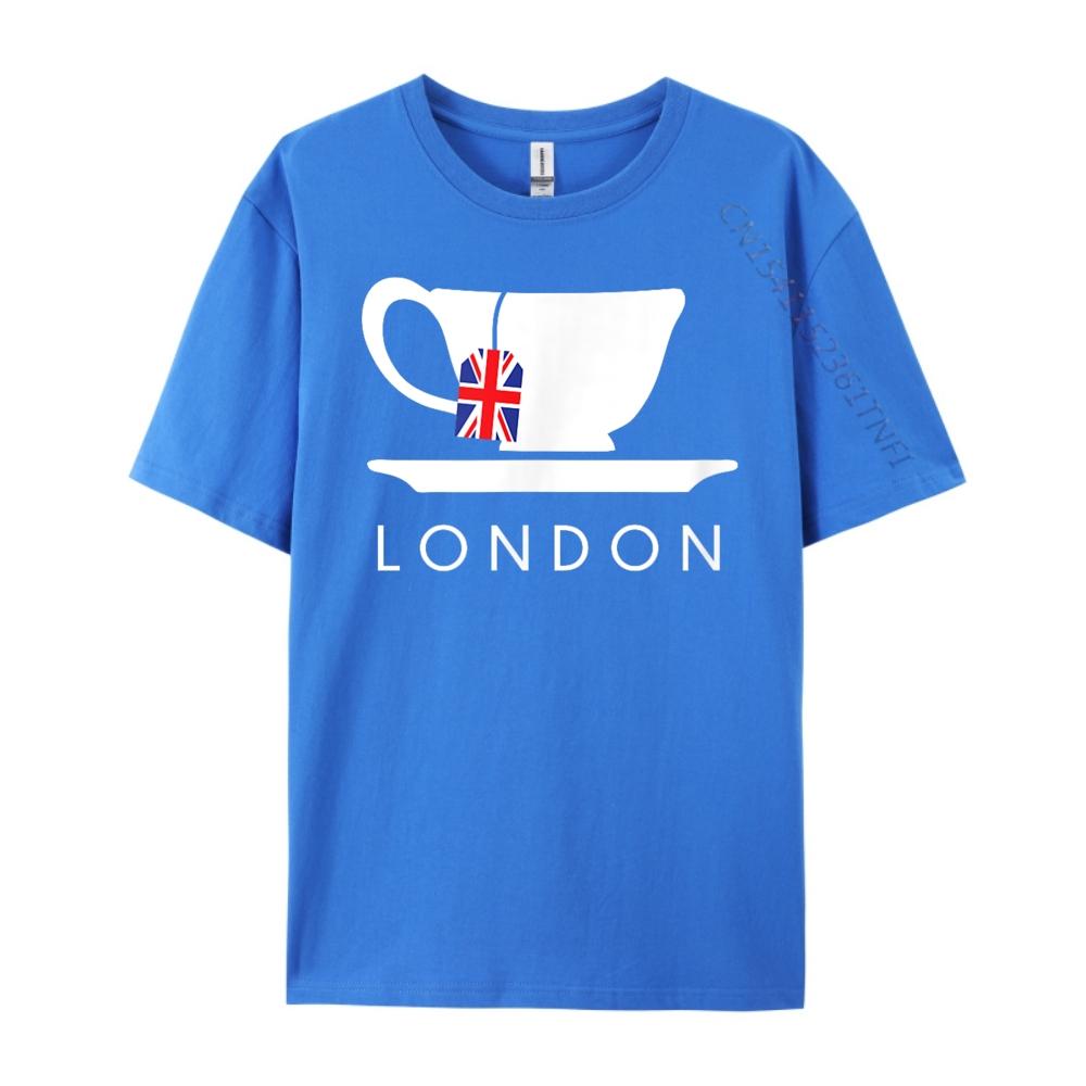 London Uk Tea Shirt Cool British Teacup Cotton Graphic Tees Short Sleeve Tee St Patricks Day Luxury