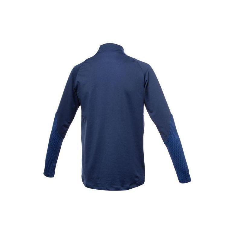 Nike Dri-FIT France Strike Training Sportswear Embroidered Logo Slim Fit Long Sleeve Football Shirt Men Tops Blue DH6455-410