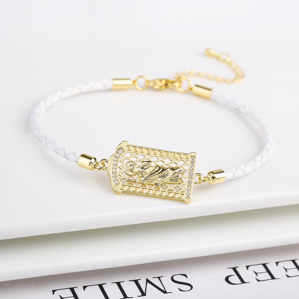 High Quality St. Jude Bracelet Copper Drip Oil Madonna Bracelet For Woman Man Party Birthday Daily Wear Religious Jewelry Gift
