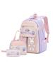 3-Piece Ultra-light Rabbit Backpack Set for Girls, Grades 1-6: Includes School Bag, Lunch Bag, and Pencil Case