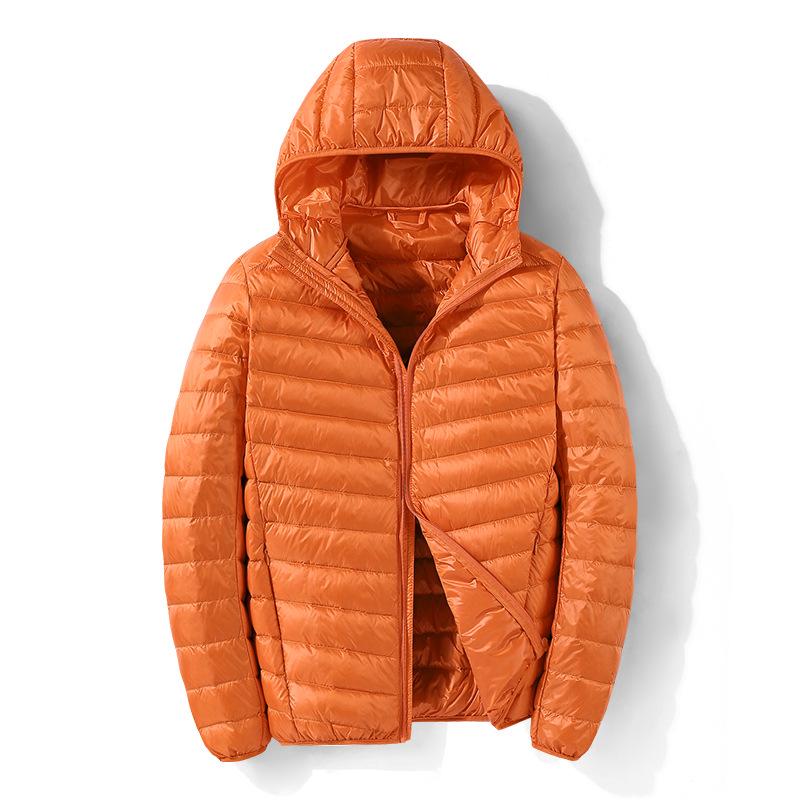 

Trendy Men s Hooded Lightweight Down Jacket - 90% White Duck, Perfect for Spring & Autumn