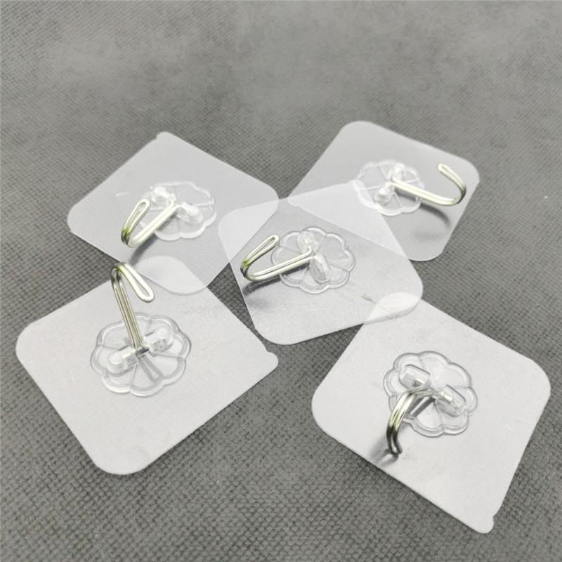 5Pcs Transparent Strong Self Adhesive Door Wall Hangers Hooks Suction Heavy Load Rack Cup Sucker for Kitchen Bathroom