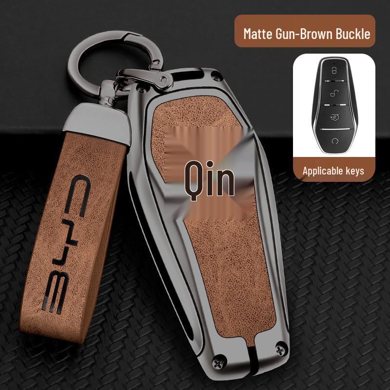 BYD Key Case Metal Shell: Anti-Lost Protection for Song PRO, Han, Tang, Song PLUS, Song MAX, Qin PRO Models.