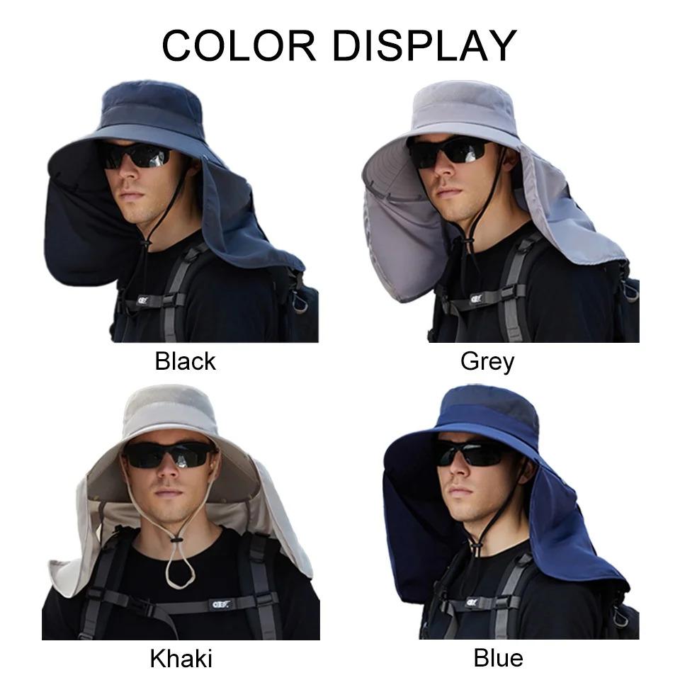 Summer Sunscreen Face Covering Hat Oversized Brim Dual-purpose Fisherman Headwear Outdoor Sunshade Fishing Cycling Cap