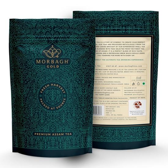 Morbagh Premium Assam Tea Blend - 1 Kg | Rich Flavor & Aromatic | Perfect for Luxurious Milk Tea & Chai