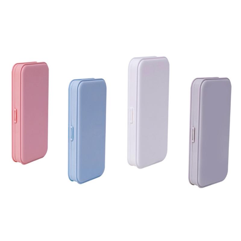 Colorful Plastic Pencil Boxes Macaron Pencil Boxes for School Crayon Marker Organizer Boxes for W/ Hinged Lids