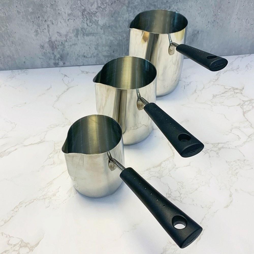 Long Handle Coffee Pot Professional Chocolate Melting Pan Milk Frothing Pitcher  Restaurant Daily