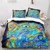 Cat Duvet Cover Set King Size Cute Cats Pattern Bedding Set Decorative Animal Polyester Comforter Cover with Pillowcases for Kid