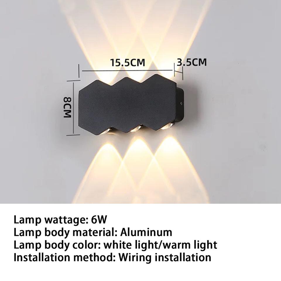 Aluminium LED Wall Light Waterproof Outdoor Indoor Lighting IP55 AC86-265V 4w 6w 8w 10w wall lamp for Garden Stair Night