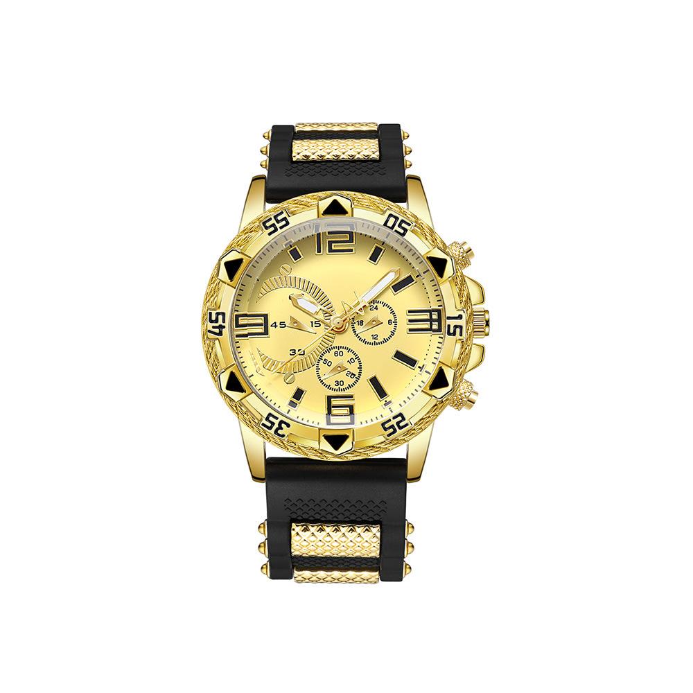 Domineering Men'S Large Dial Men'S Watch Silicone Strap Business Fashion Atmosphere Men'S Quartz Watch