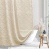 Waterproof Tassel Lace Shower Curtain with Floral Design