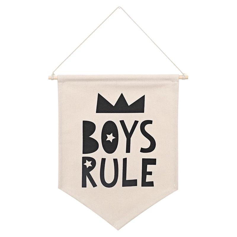 Canvas Banner Flag Wall Hanging Decor Jewelry Storage Case Canvas Display Kids Children Aesthetic Home Bedroom Wall Decoration