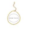 Womens Simple Fashion 3mm Alloy Beaded Bracelet