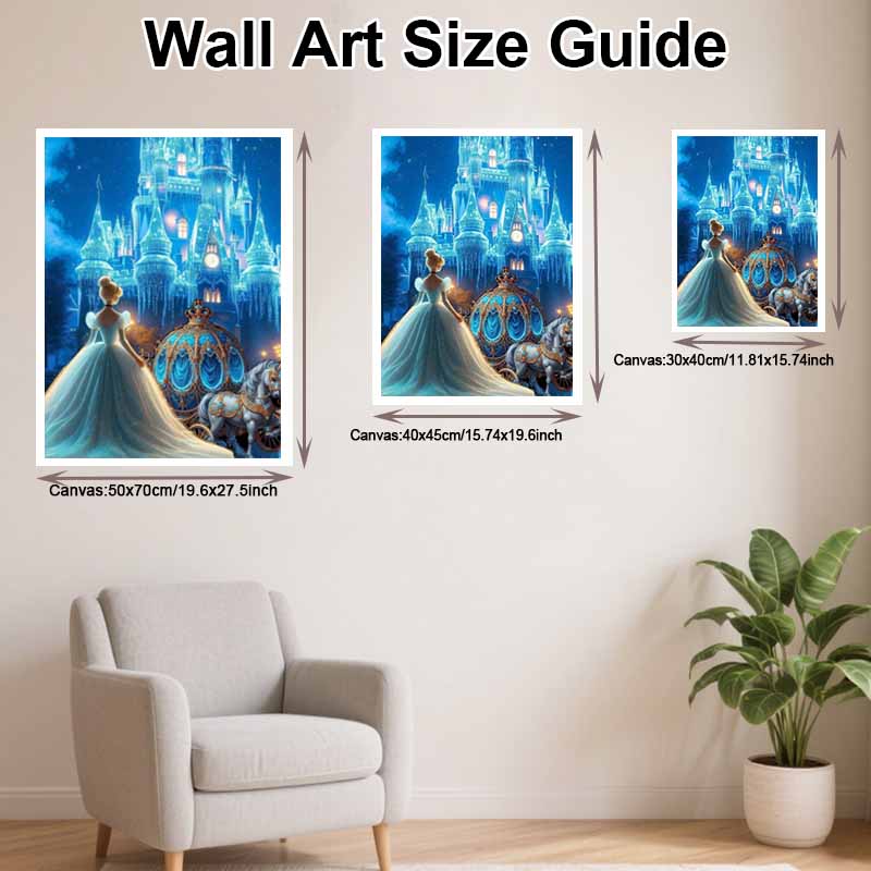 Disney 5d Diamond Painting Full Diamonds Diy Cinderella's Carriage Diamond Embroidery Decorative Painting Ornaments Living Room