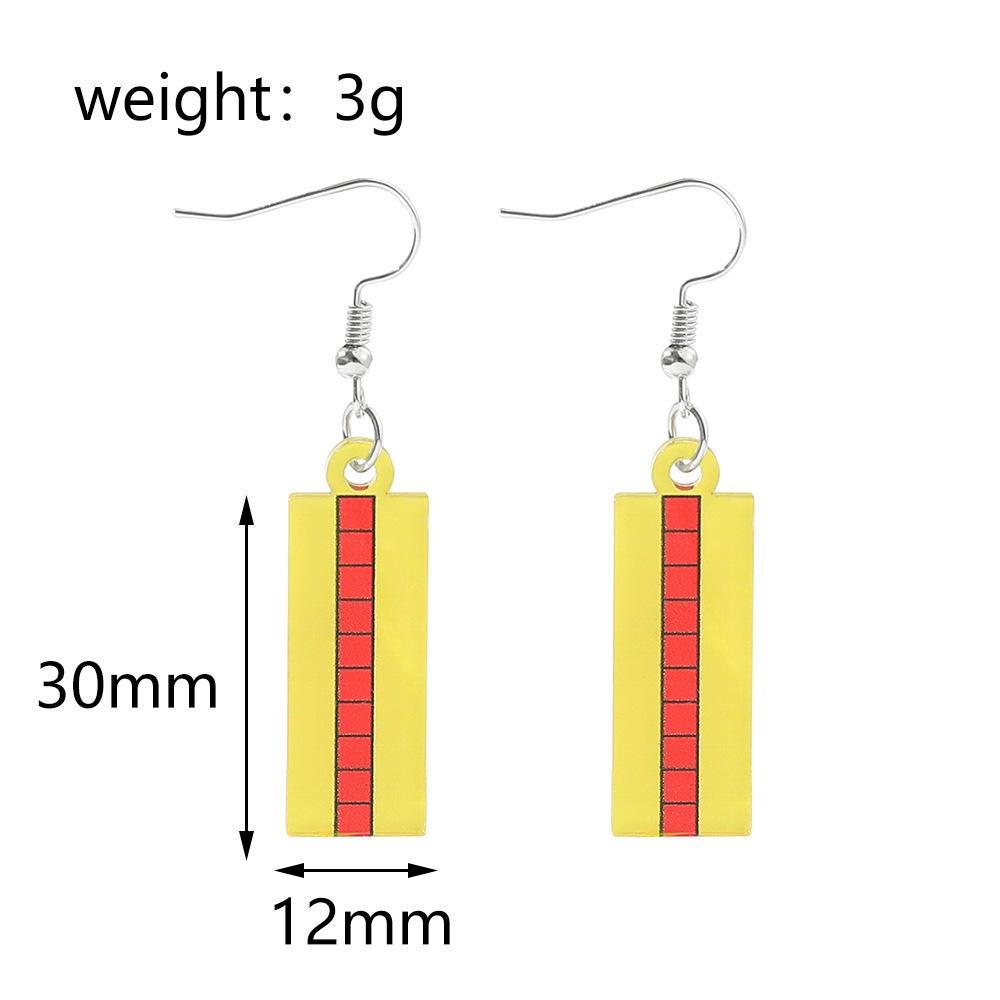 Anime Acrylic Pendant Dangle Earrings Cosplay Props for Women Men Jewelry Accessories