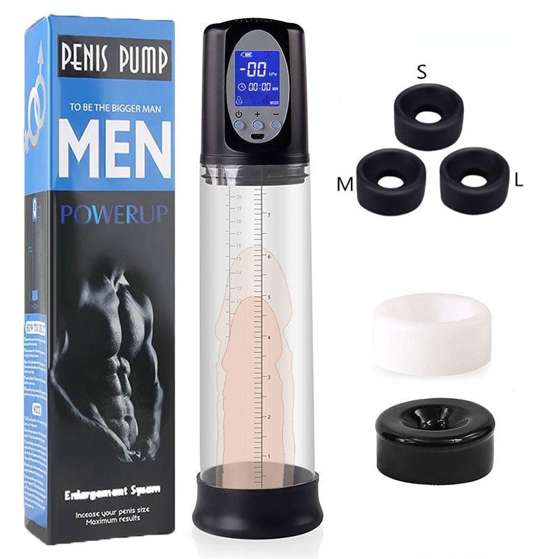 Electric Penis Enlarge Vacuum Pump Masturbator Automatic Vacuum Penis Enlargement Extend Pump Air Pressure Device Sex Toys