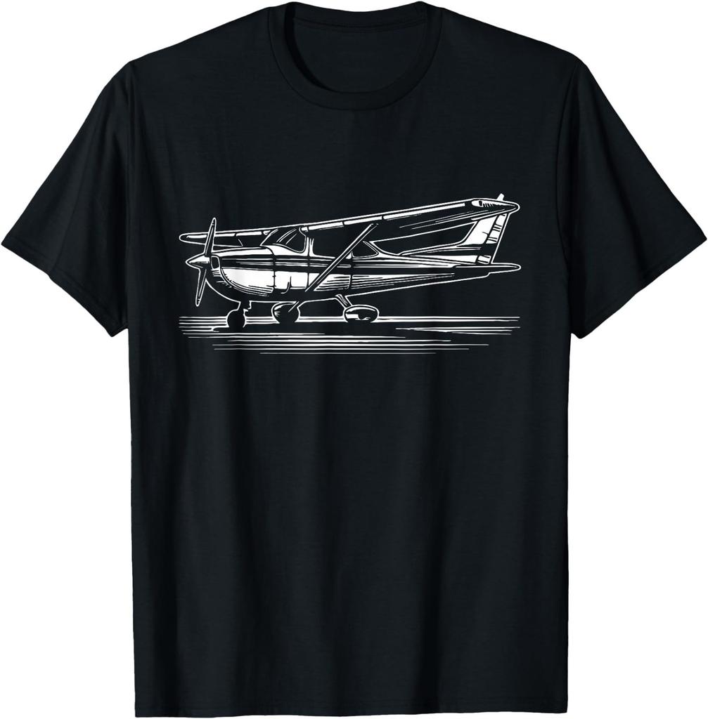 Pilot C172 Flying Airplane Over Mountains T-Shirt