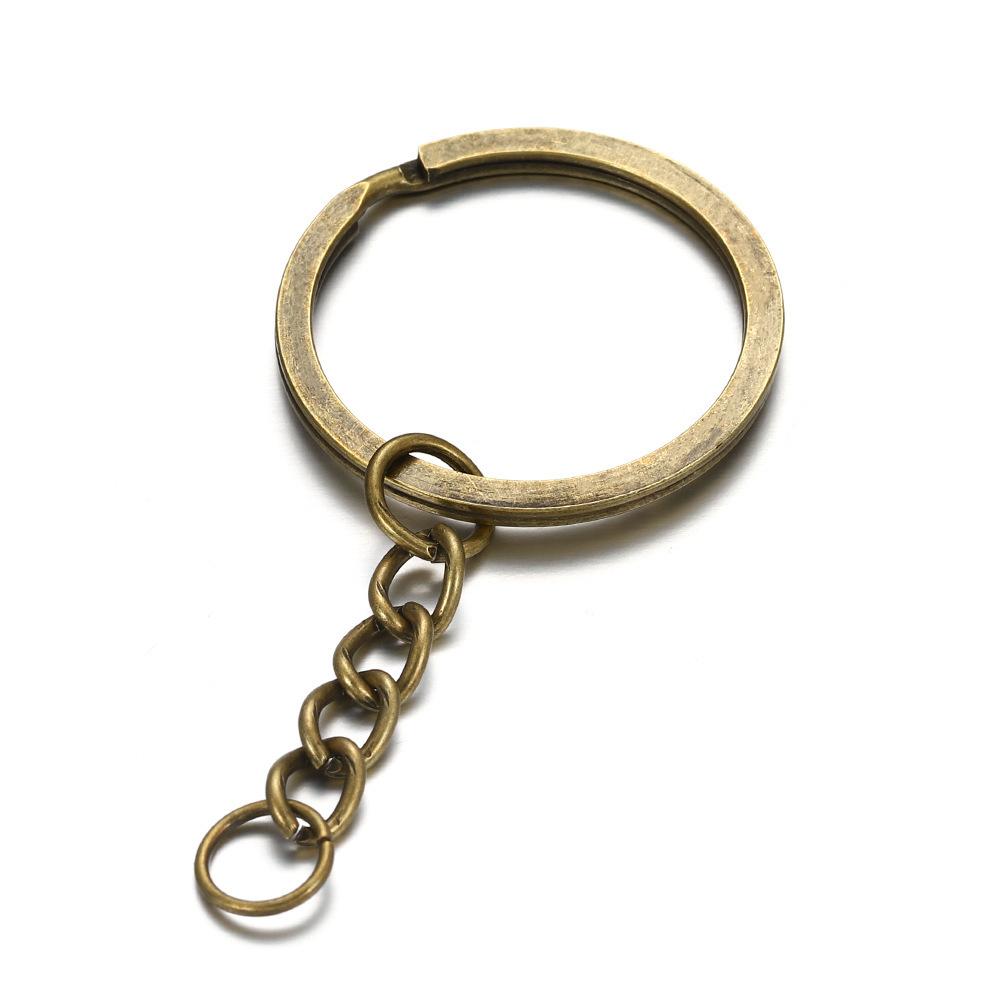 Diy Jewelry Accessories, Key Ring Belt Chain, Flat Aperture Ring Key Chain, Keychain Pendant, Key Ring Pendant Metal.