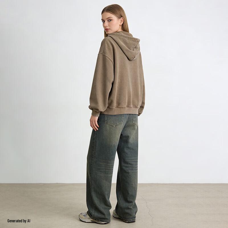 Gap Women's Logo Embroidered Washed Loose Hoodie