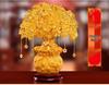 Citrine Money Tree Figurine: Attracts Wealth & Fortune, Perfect for Wine Cabinet or Living Room Entrance Decor.