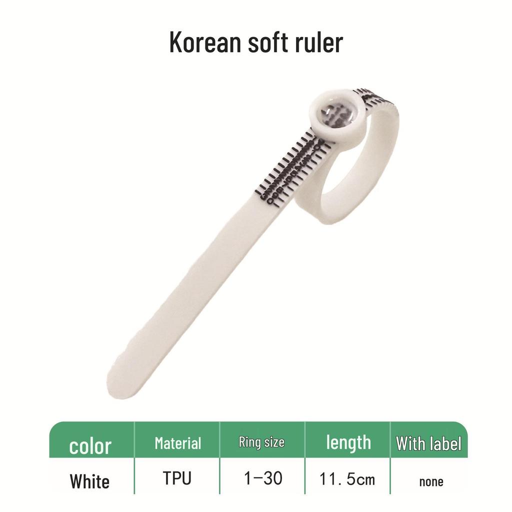 Ring Sizer: Belt-Style Tape with Magnifier for US, HK, UK, EU Measurements