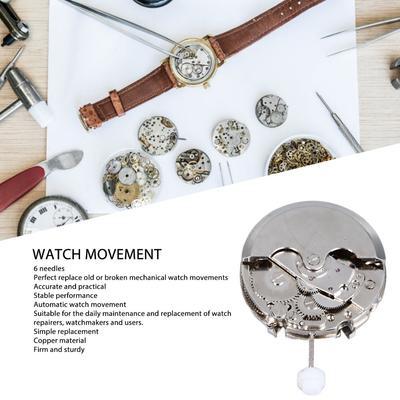 Six Pointer Watch Movement Automatic Type Automatic Movement for 7120 Movement Core Modification