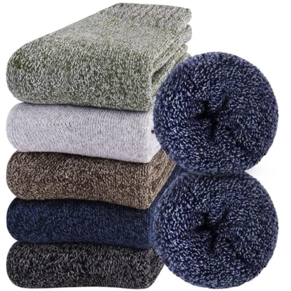 5 Pairs Women Socks, Cute Soft Cozy Crew Socks, Stocking Stuffers Gifts for Women, Warm Fuzzy Fluffy Socks, Winter Casual Home Sleeping Socks