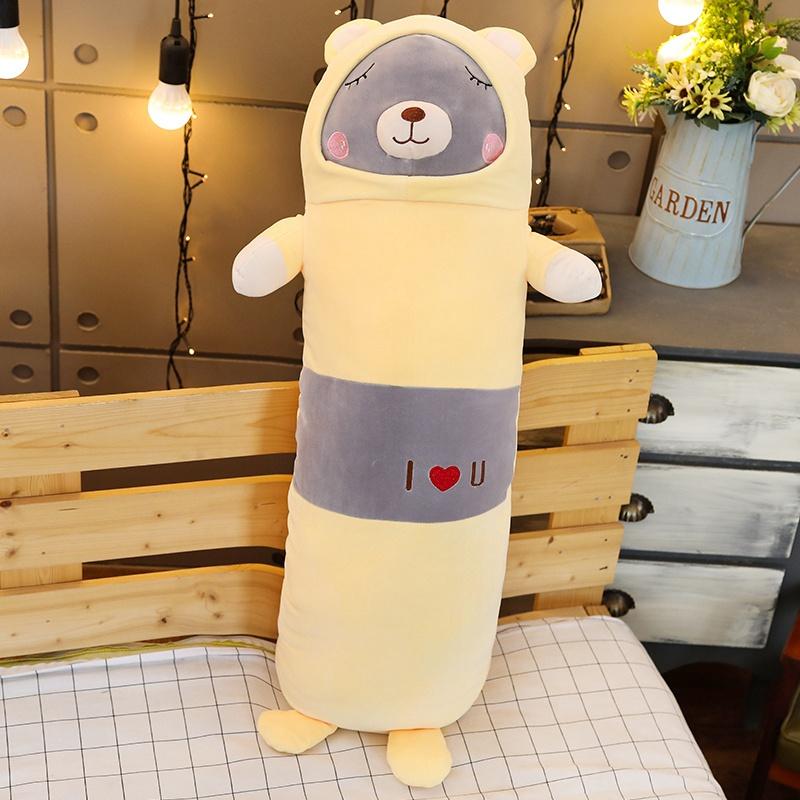 Plush Animals Cat Pig Dog Bear Duck Creative Long Soft Creative I Love You Pillow Kids Sleeping Pillow Plush Stuffed Lover Gift